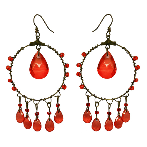 Ohrringe, Ohrhänger, Vintage Look, Ohrschmuck, Modeschmuck, 3112 - zum Schließen ins Bild klicken